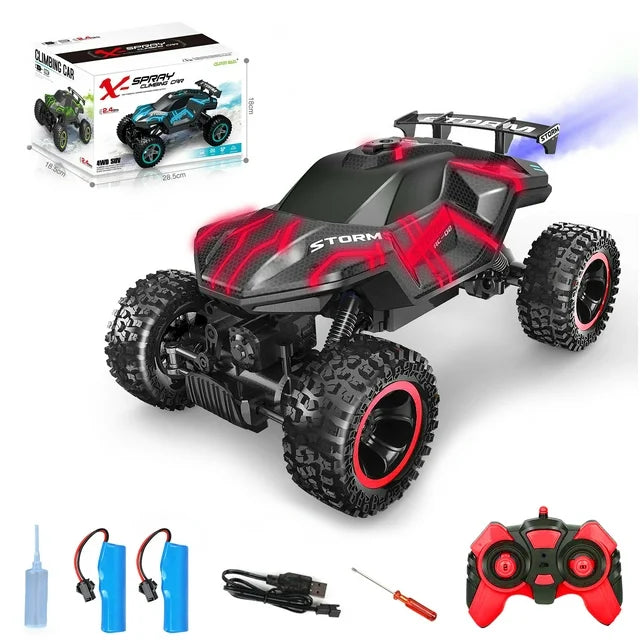 HNH 1:16 All Terrain RC Car,High Speed off-Road Monster Truck with Spray Function,20+ Km/h Remote Control Car for Child