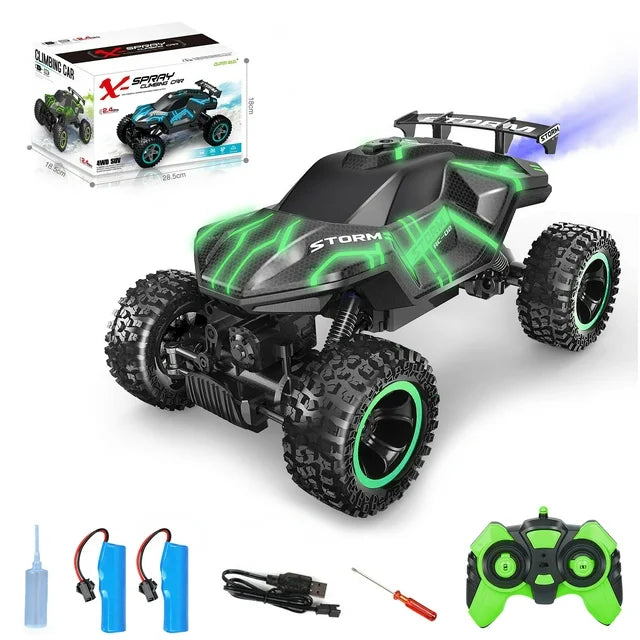 HNH 1:16 High Speed Remote Control Car,20+ Km/h off Road RC Monster Vehicle Truck for Child with Spray Function
