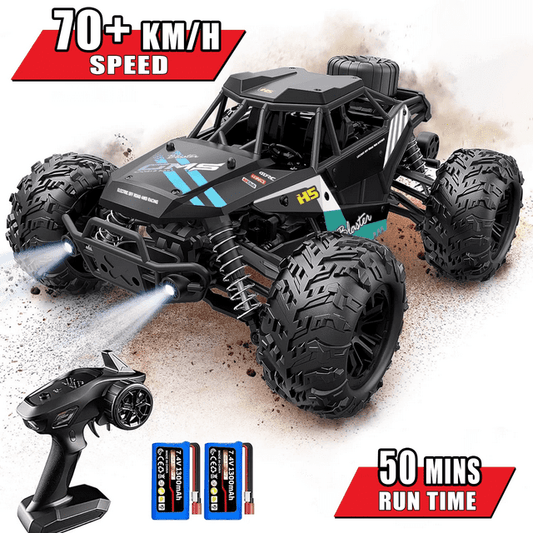 HNH 1:16 RC Monster Trucks for Kids and Adults, 70Km/H High Speed Remote Control Truck,All Terrains RC Truck (2 Battery)