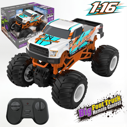 HNH 1:16 Remote Control Car, Off Road RC Monster Truck, 2.4GHz 20 Km/h Fast All Terrain RC Cars for Boys Girls Ages 4-12, Cool Gift Toy for Kids