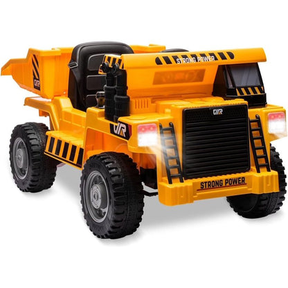 HNH 12V Battery Kids Ride on Dump Truck,Electric Car for Kids, Ride on Construction Vehicle Toy with Electric Dump Bed ,Extra Shovel