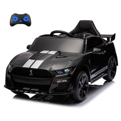 HNH 12V Electric Ride on Car for Kids - Licensed Ford Mustang Shelby GT500 12V 7AH Battery Powered Kids Car with Remote Control for Boys Girls Gift