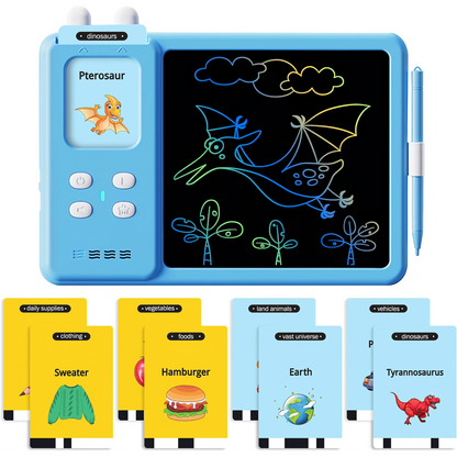 HNH Talking Flash Cards with LCD Writing Board Learning Toys, 2 in 1 Toddlers Toys for 2-6 Year Old Girls, 224 Sight Words Game Writing Tablet Kindergarten Educational Toy