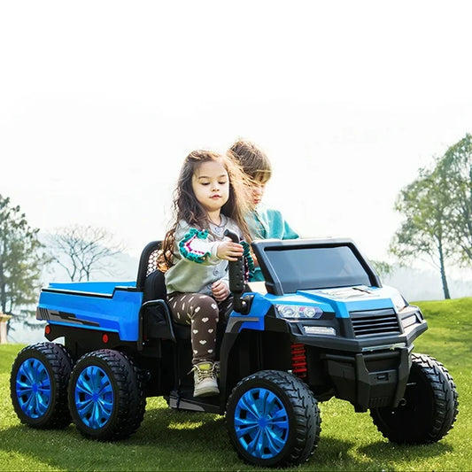 HNH 24V 2 Seater Kids Ride on Truck Car with Remote Control, Ride on Dump Truck with Dump Bed, Ride on Construction Vehicle with Music Player