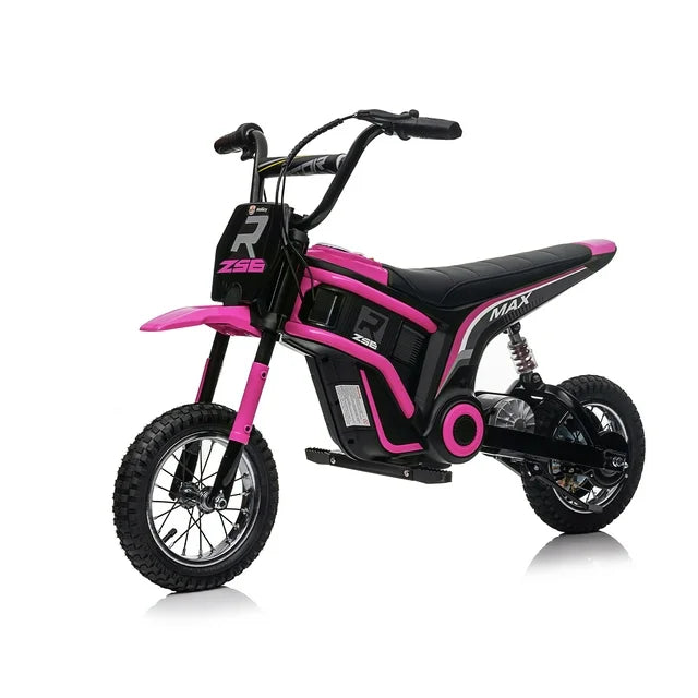 HNH 24v Ride on Motorcycles for Kids 350W Motocross Bike for Boys Age for 6-12, 14Mph, 2 Speeds, Hand-Operated Dual Brakes, Twist Grip Throttle