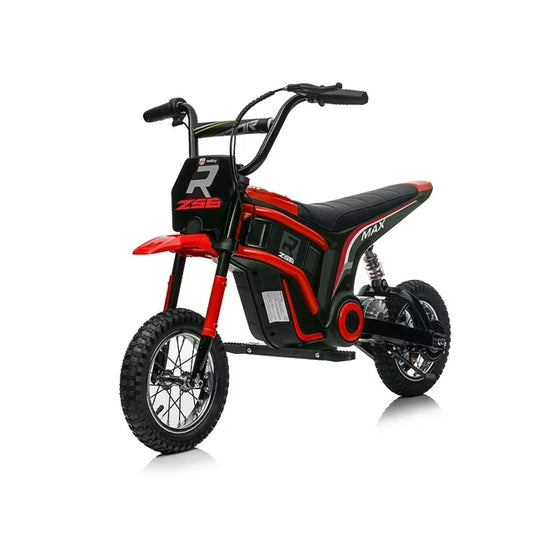 HNH 24v Ride on Motorcycles for Kids 350W Motocross Bike for Boys Age for 6-12, 14Mph, 2 Speeds, Hand-Operated Dual Brakes, Twist Grip Throttle