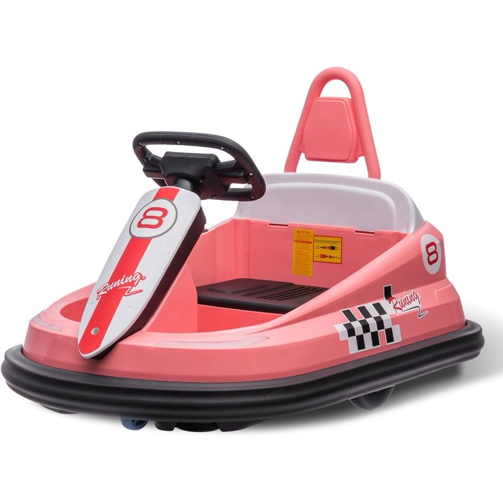 HNH 6V Bumper Car for Toddlers with Remote Control, Ride on Electric Go Kart for Kids, Electric Ride on Toys for Kids, Music Play, Lights