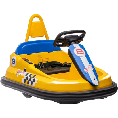 HNH 6V Bumper Car for Toddlers with Remote Control, Ride on Electric Go Kart for Kids, Electric Ride on Toys for Kids, Music Play, Lights