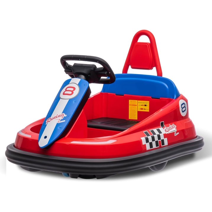 HNH 6V Bumper Car for Toddlers with Remote Control, Ride on Electric Go Kart for Kids, Electric Ride on Toys for Kids, Music Play, Lights