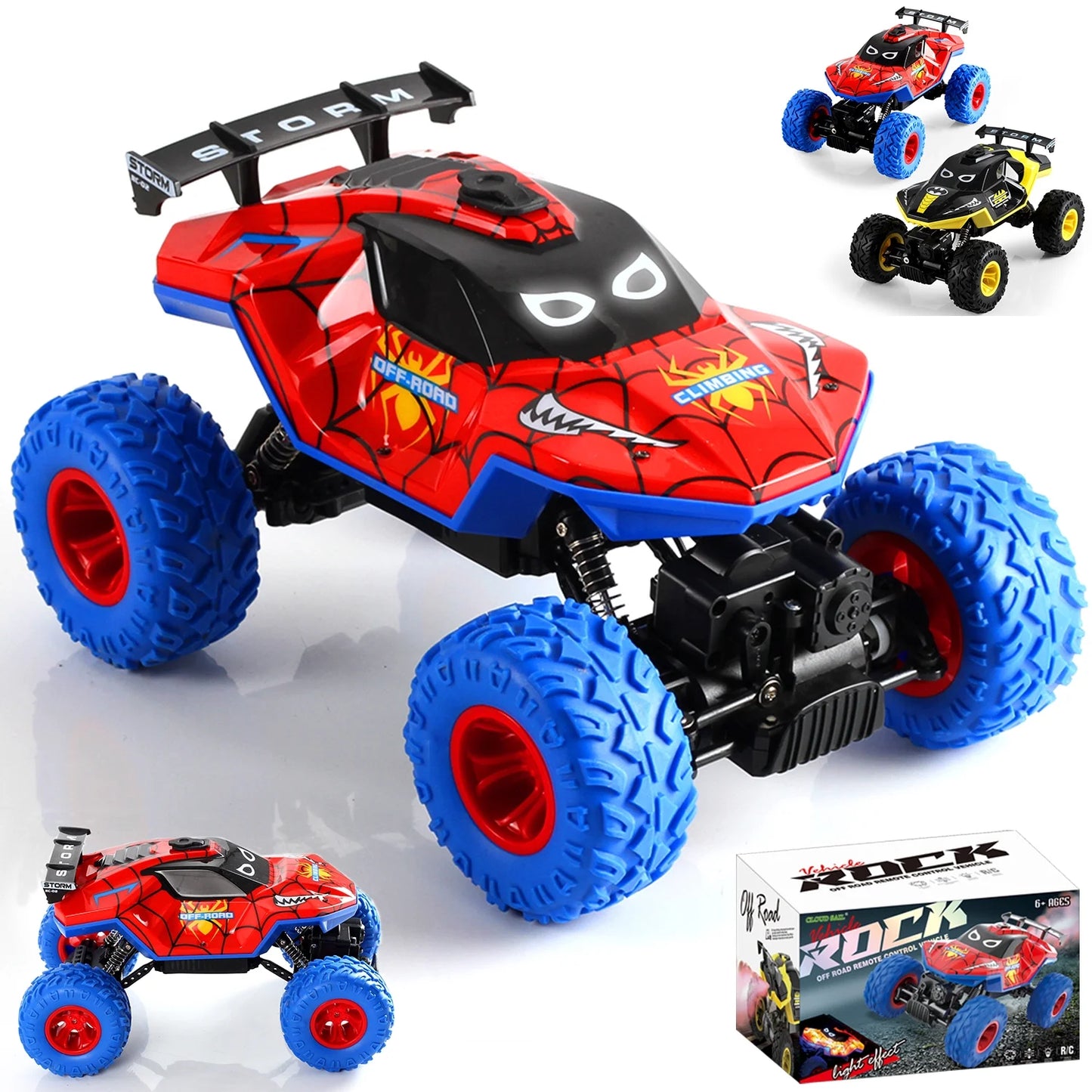 HNH 1:16 off Road RC Car for Adults and Kids, 4WD Remote Control Car, Kids RC Vehicle for Boys & Two Battery