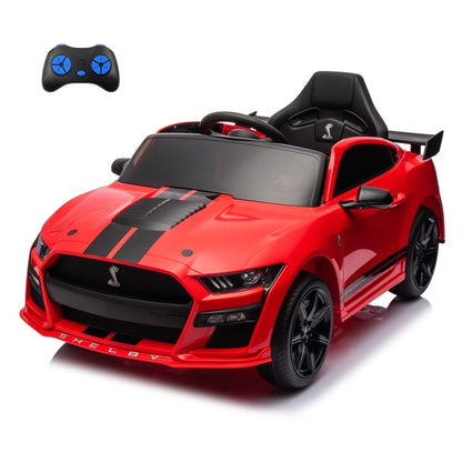 HNH Ford Mustang Shelby GT500 12V Ride on Car for Kids,Battery Powered Electric Car with Remote Control