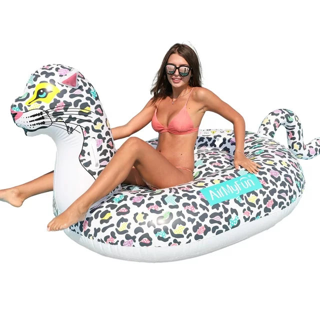 HNH Giant Inflatable Pool Float,Floatie Ride On with Fast Valves, Large Blow up Summer Beach Swimming Pool Party Lounge Raft Decorations Toys Kids Adults
