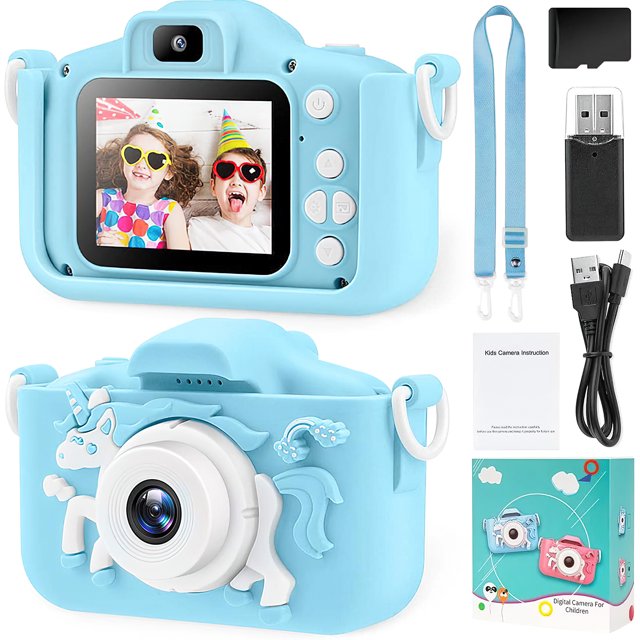 HNH Kids Selfie Camera,1080HD Digital Camera with Three Game,Toy Cameras for Girls Age 3-8 Christmas Birthday Gifts