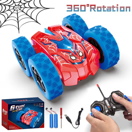 HNH Spider Remote Control Car, Double Sided Mini RC Stunt Car, 360°Rotating Off-Road RC Cars for Boys Age 4-7 8-12 Birthday Xmas Gift