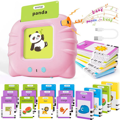 HNH Talking Flash Cards for Kids, Toddler Learing Toys for 2 3 4 5 Year Old Boys and Girls,Preschool Montessori Kids Toy for Birthday Gifts