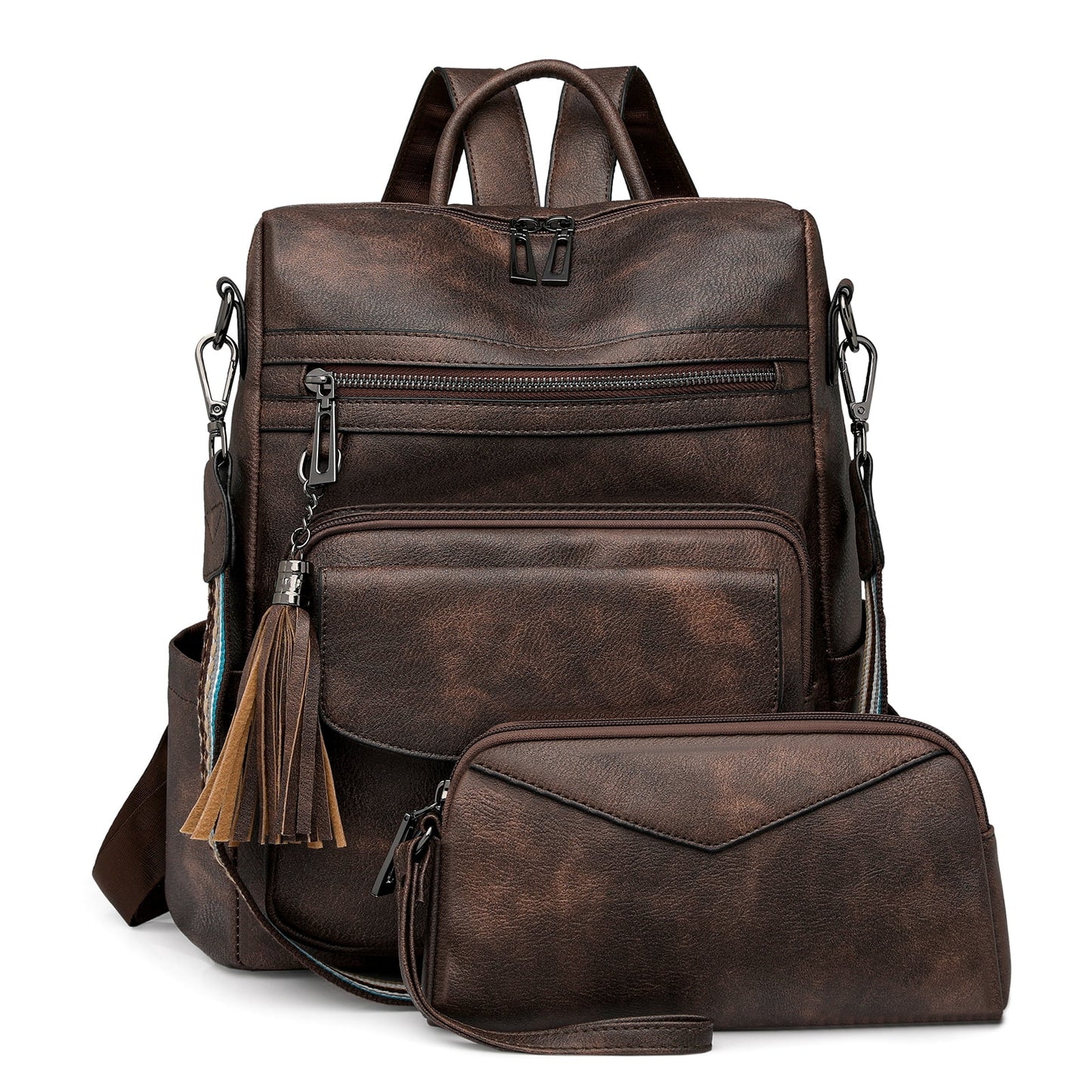 HONGLONG Women's Backpacks Purses Multipurpose Design Handbags Shoulder Bags PU Leather Travel Bags Backpacks