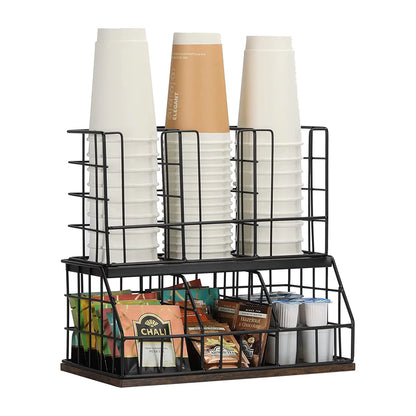 K Cup Organizer, Wooden Coffee Pod Holder, Coffee Pod Holder Is a Combination Of Wood And Iron