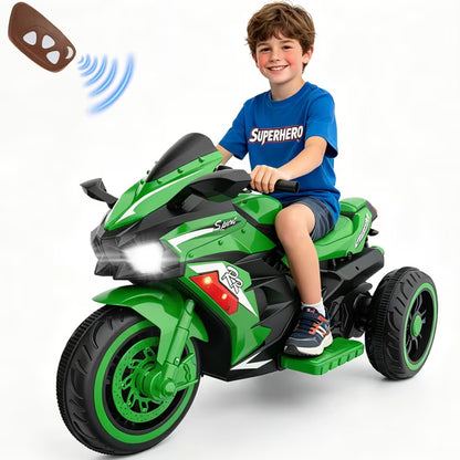 ProToys 12V Kids Motorcycle with Remote Control,Electric Motorbike Ride on Toy,Motorcycle for Kids 3-6 Years Old