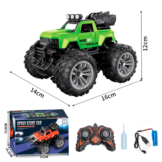 Remote Control Car, 4WD RC Monster Truck for Boys Girls, 70+ Mins Playtime, 2 Batteries,Green