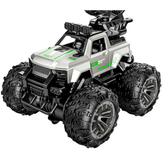 Remote Control Car, 4WD RC Monster Truck for Boys Girls, 70+ Mins Playtime, 2 Batteries,Silver