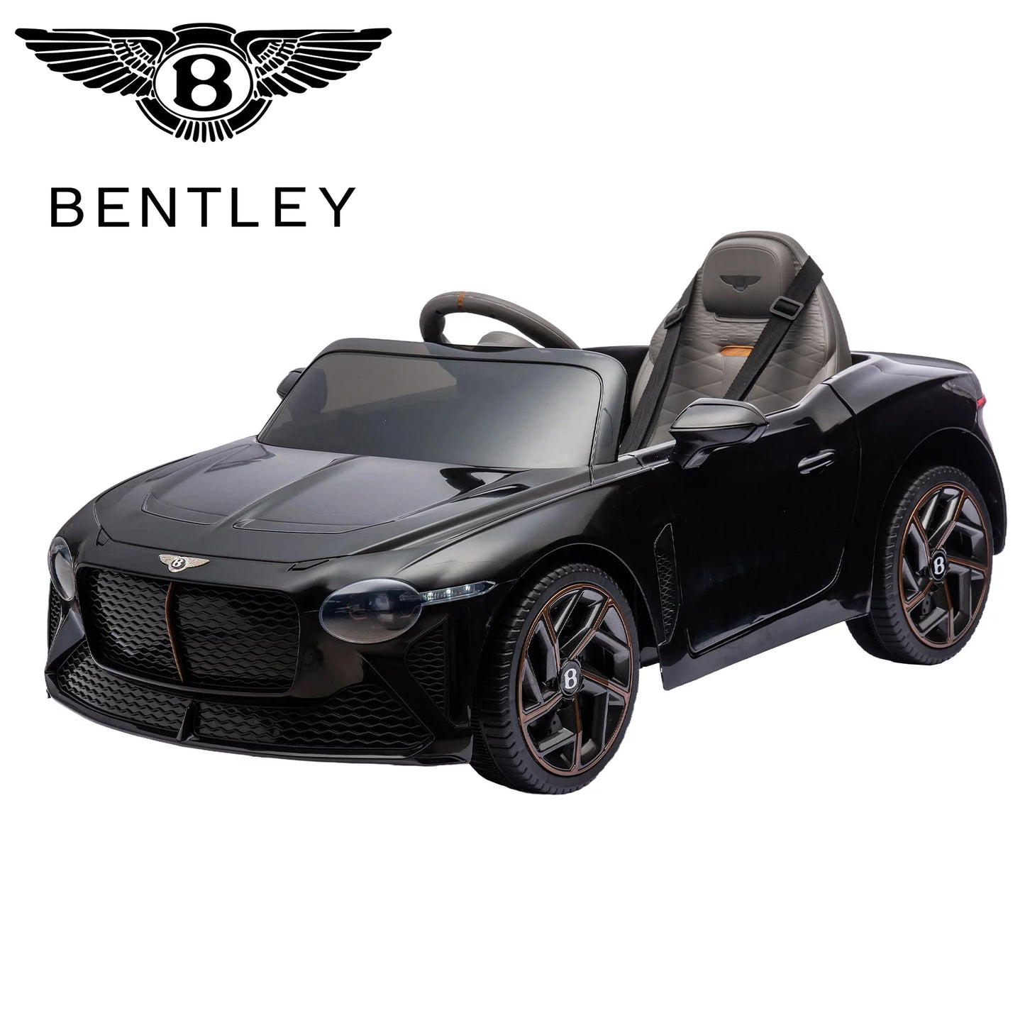 Ride on Toys for 3-4 Year Olds Boy Girl, Licensed Bentley 12 V Kids Ride on Car with Remote Control, Battery Powered Vehicles with LED Lights