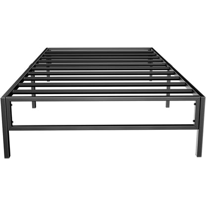 TECHVIDA Heavy Duty Metal Twin Bed Frame with Under Bed Storage - 14 Inches High, Sturdy Steel Slat Support, No Box Spring Required, Platform Bed Frame