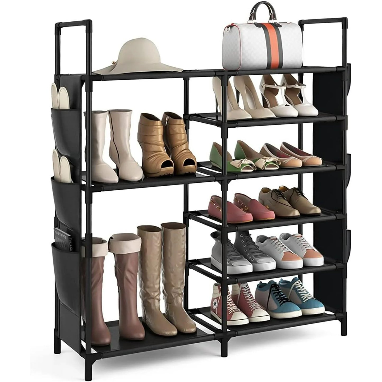 TECHVIDA Shoe Rack 6 Tier Shoe Shelf Shoe Storage, 35 Pairs Shoe Organizer for Entryway,Stackable Shoe Holder Shoe Stand