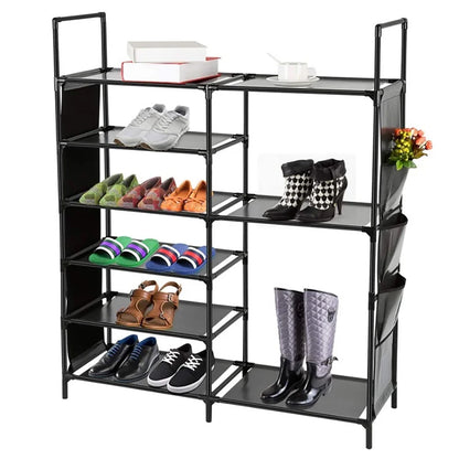 TECHVIDA Shoe Rack 6 Tier Shoe Shelf Shoe Storage, 35 Pairs Shoe Organizer for Entryway,Stackable Shoe Holder Shoe Stand