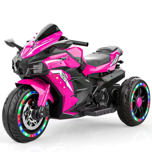 Techvida 12V Kids Motorcycle Children Electric Motorcycle 3 Wheels Motorcycle with Bluetooth