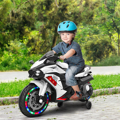Techvida 12V Kids Ride-On Motorcycle, Child Electric Car/Foot Brake/Light Wheel/PU seat , Kids Ride on Toys Children Electric Motorcycle