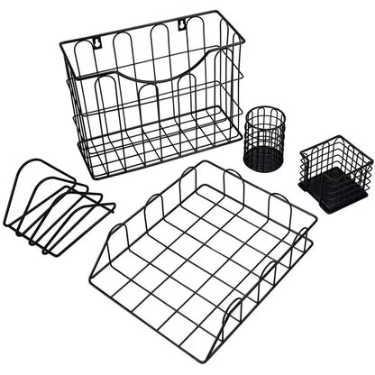 Techvida Trays Desktop File Organizer, Paper Letter Tray and Office Supplies Desk Organizer, 5 Pack