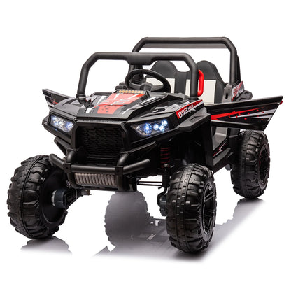 WUBEN 12V 7A Kids Ride On car, Powered Ride on Truck Car with Remote Control, Electric Off-Road UTV Vehicle with Spring Suspension,2 Speeds,Led Lights,Safety Belt,Bluetooth