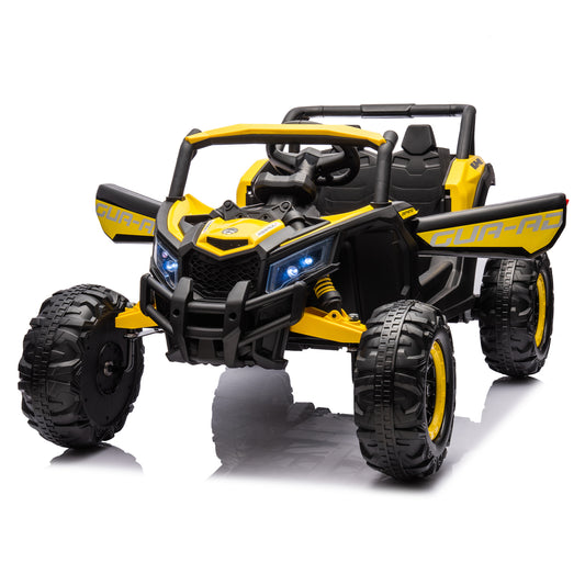 WUBEN 12V Ride on Toys, Battery Powered Electric UTV with Remote Control,Kids Electric Car with 3-Point Safety Harness, Ride on Truck Car for Boys Girls