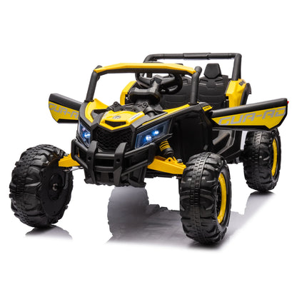 WUBEN 12V Ride on Toys, Battery Powered Electric UTV with Remote Control,Kids Electric Car with 3-Point Safety Harness, Ride on Truck Car for Boys Girls