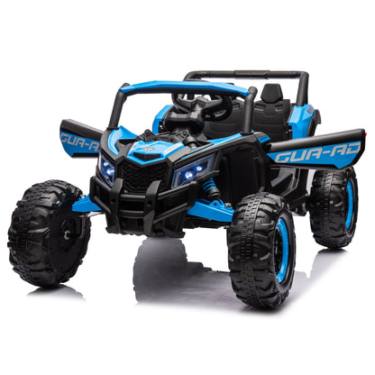 WUBEN 12V Ride on Car with Remote Control, Off-Road Ride On UTV with High-Low Speed Switch, Battery Powered Electric Vehicle for Kids with Music