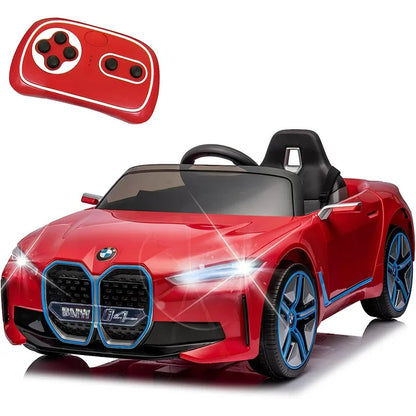WUBEN 12v Licensed BMW Battery Powered Ride on Vehicle with Remote Control, Music Player for Child, Red