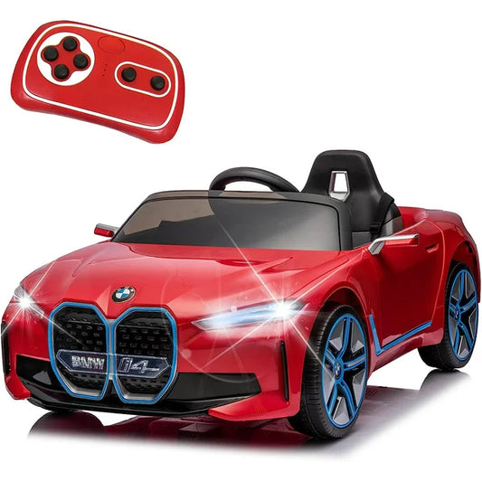 WUBEN 12v Licensed BMW Battery Powered Ride on Vehicle with Remote Control, Music Player for Child, Red