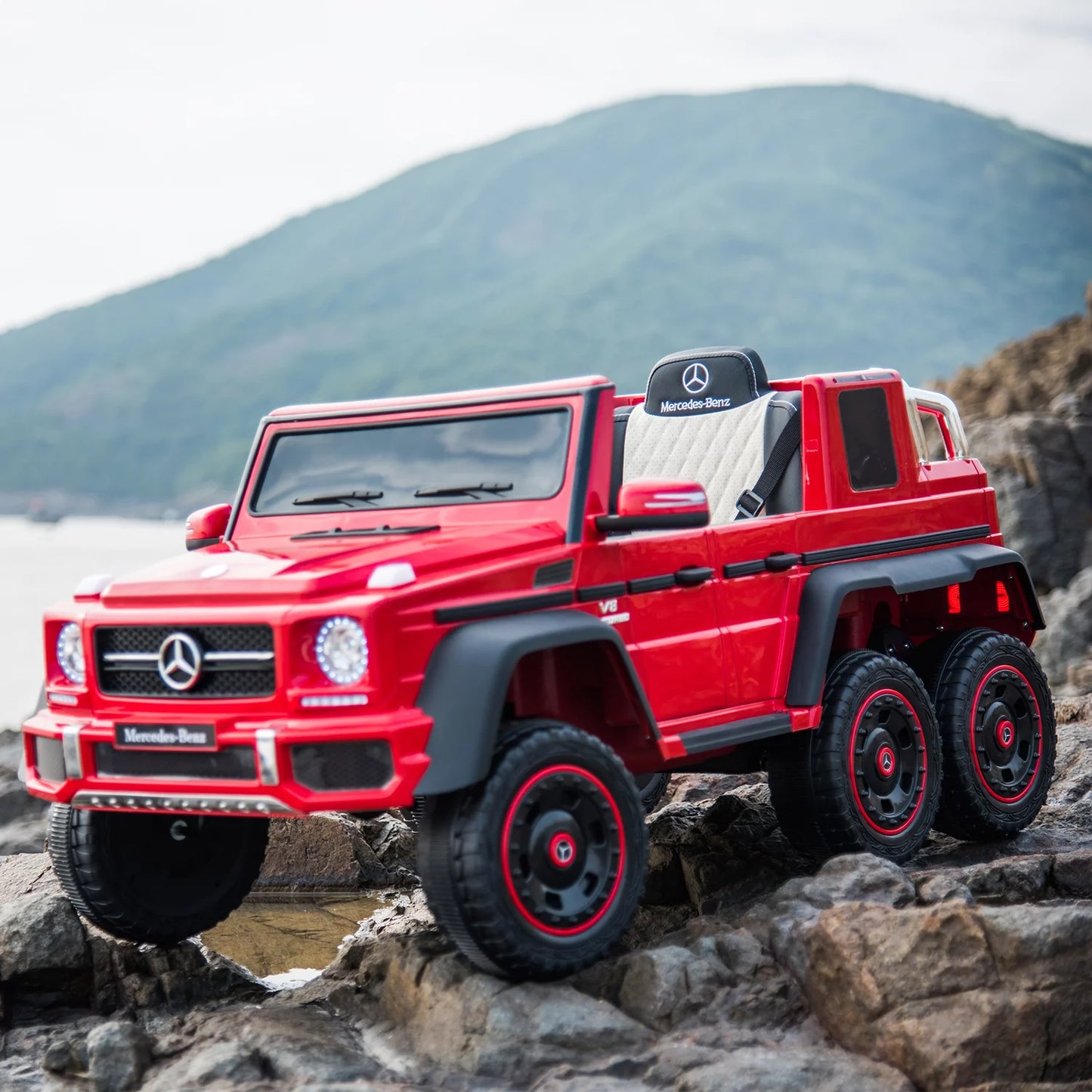 WUBEN 24V Electric Ride on Car for Kids Licensed Mercedes Benz Battery Powered Truck Car for Child with Remote Control 3 Speed