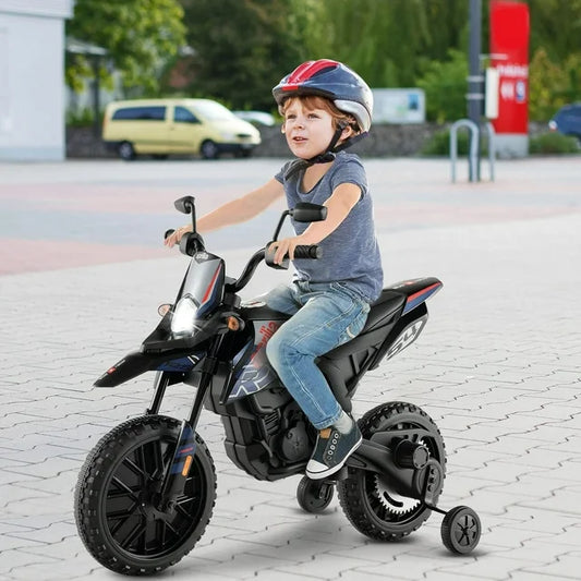 Werseon 12V Kids Motorcycle,Boys and Girls Kids Electric Motorbike,Spring Suspension,LED Lights,Music