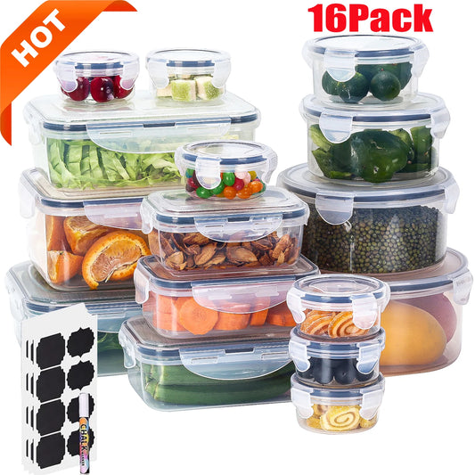 Werseon 16 Pack Airtight Food Storage Containers Set,Cereal Containers,Airtight Containers with Lids