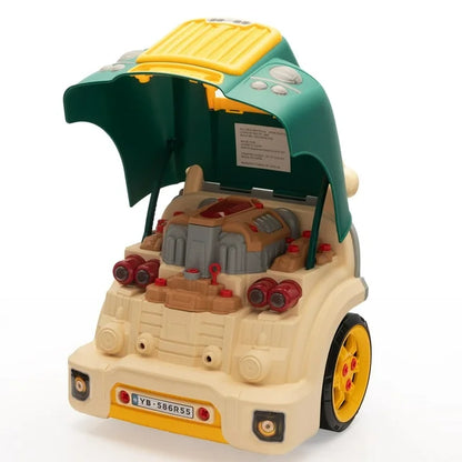 Werseon Kids Pretend Toy Set for 2-6 Years Old, 61 Pcs Educational Car Playset for Kids Gift, Green