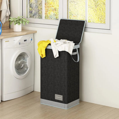 Werseon Laundry Hamper 100L Collapsible Large Laundry Baskets with Lid, Dirty Clothes Hamper Laundry Bin Organizer for Laundry Room Bedroom