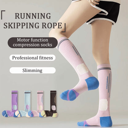 YOMYM 4 Pairs Athletic Cushioned Crew Socks Soft Socks for Women