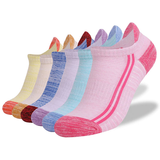 YOMYM 6 Pairs Ankle Running Hiking Socks Compression Thick Cushion Socks for Women