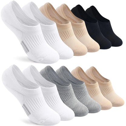 YOMYM 6 Pairs No Show Socks Womens Cushioned Low Cut Athletic Hidden Liner for Sneakers Ankle Running Socks