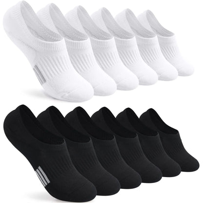 YOMYM 6 Pairs Womens No Show Socks Ultra Low Cut Liner Socks Nonslip Liner Invisible Hidden Thin Socks