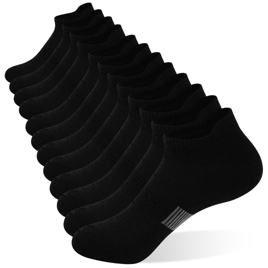 YOMYM 6 Pairs Women’s Athletic Ankle Socks, Breathable Mesh Low‑Cut Running Socks, Moisture‑Wicking Durable Short Sports Socks for Gym Walking Training