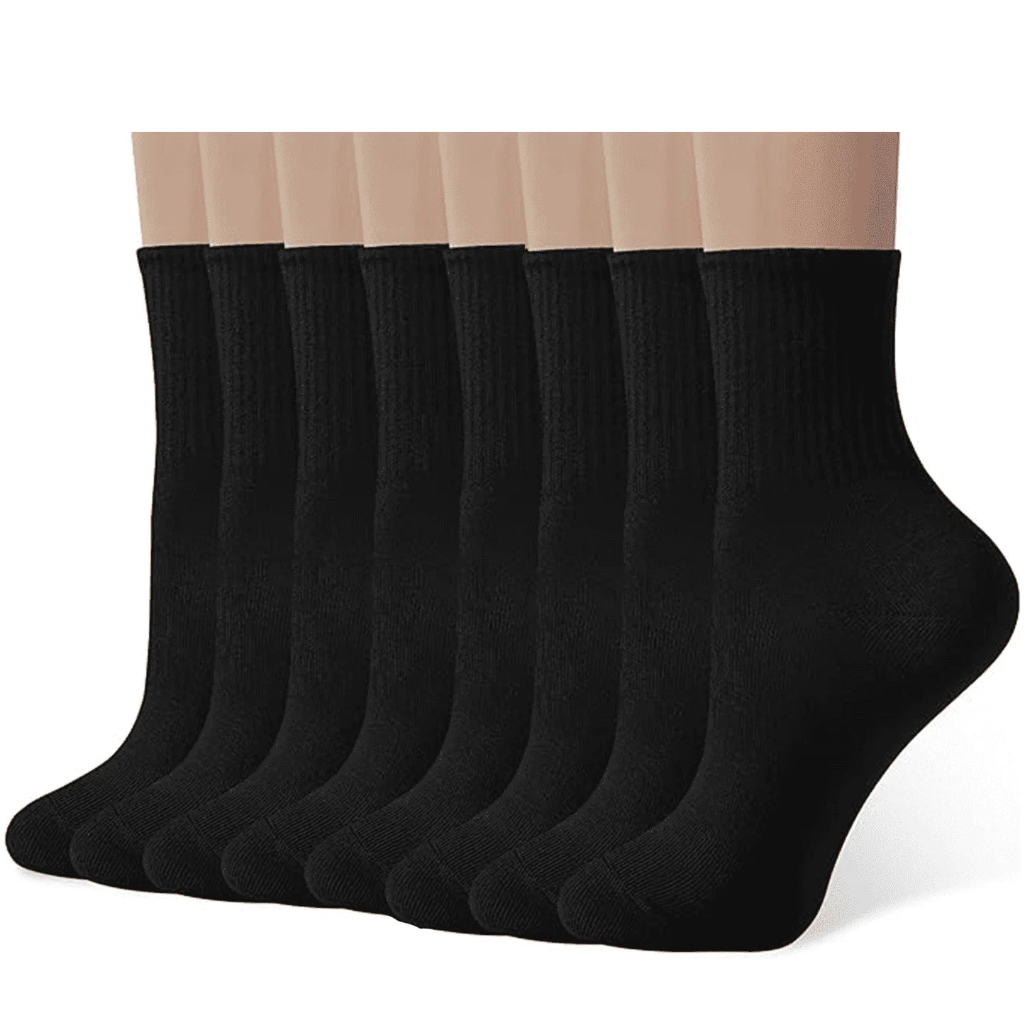 YOMYM Mens Socks 8 Pairs Crew Socks for Men Premium Athletic Men's Socks, Shoe Size 8-12
