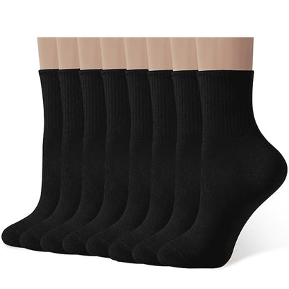 YOMYM Mens Socks 8 Pairs Crew Socks for Men Premium Athletic Men's Socks, Shoe Size 8-12