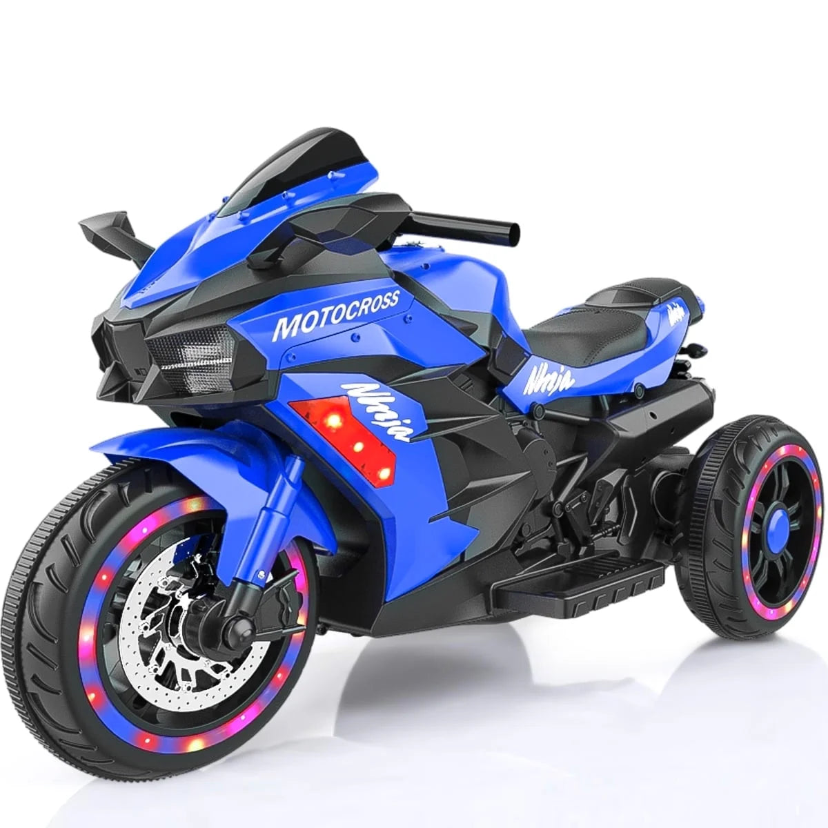 YOMYM Ride on Toys 12v Motorcycle for Kids, Battery Powered Ride on Motorcycle for Child with LED Lights Music for Boys Girls